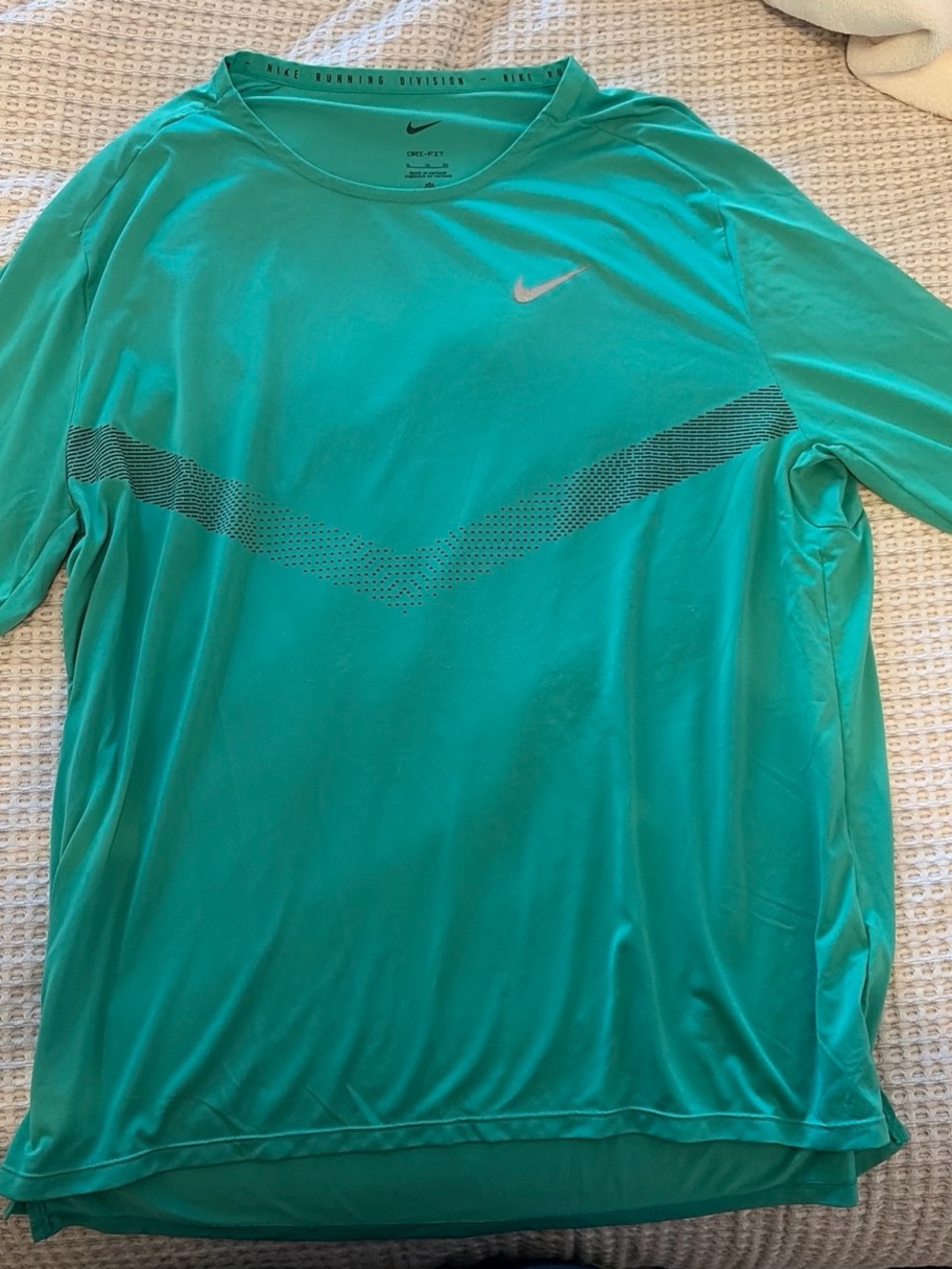Nike Men’s Teal Long Sleeve Dri-FIT Running Shirt